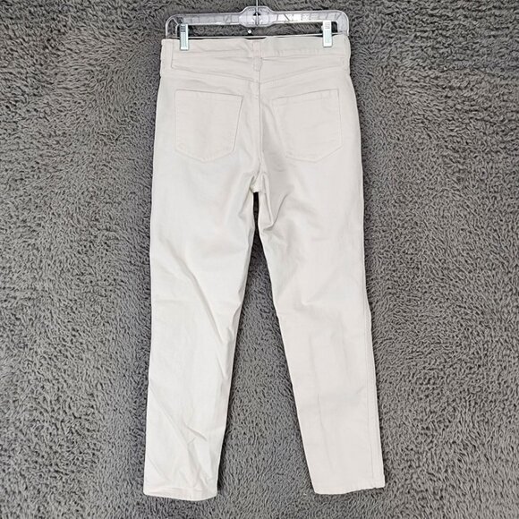 Banana Republic Jeans Womens 24 Petite White Stretch Mid Rise Slouch - Picture 9 of 14